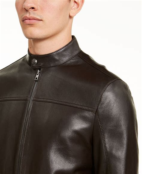 macys michael kors jacket mens|michael kors leather jacket macy's.